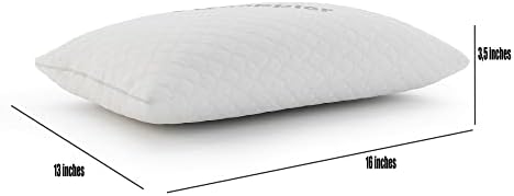 Small Shredded Memory Foam Pillow for Travel and Camping - Compressible Medium Firm Bed Pillow, Contoured Support, Breathable Cover, Machine Washable, Ideal Backpacking, Airplane and Car - Image 3