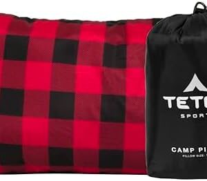 TETON Sports Camp Pillow; Great for Travel, Camping and Backpacking; Washable, Black