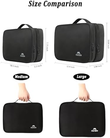 MATEIN Electronics Organizer Travel Case, Water Resistant Cable Organizer Bag for Travel Essentials, Gifts for Men, Storage Bag for Camera Accessories, Phone, Cord & Tablet, Black - Image 2