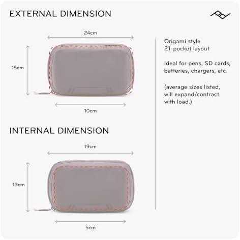 Peak Design Tech Pouch, Eclipse, Electronics Organizer for Travel or Everyday Carry, Origami-Style Storage, Cable Pass-Through, Weatherproof Recycled Nylon, Gear Carry Bag for Men and Women - Image 6
