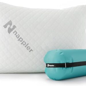 Small Shredded Memory Foam Pillow for Travel and Camping - Compressible Medium Firm Bed Pillow, Contoured Support, Breathable Cover, Machine Washable, Ideal Backpacking, Airplane and Car