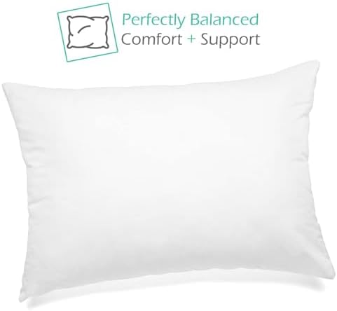 Nestl 2 Pack Toddler Pillow for Sleeping 13 x 18, Small Kids Pillow for Travel, Car, School, Nap, & Toddler Bed, Machine Washable Soft Cotton Child 2 Year Old and Up - White - Image 3