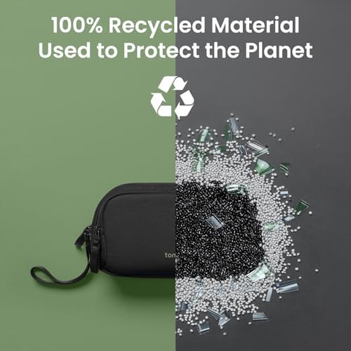 tomtoc Electronic Organizer Travel Case, Water Resistant Dual Compartment Tech Pouch Cable Organization Storage Bag for Charger, Cord, Phone, Hard Drive, Power Bank, Accessories Travel Essentials - Image 6