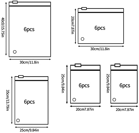 30 Pcs Clothes Packaging Bags Plastic Packing Bags Reusable Zip Clothing Bag Travel Storage Bags Frosted Waterproof Organizers Pouch for Clothes Shipping Shoes Cosmetics Travel Essentials - Image 2