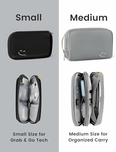 Travelkin Travel Cord Organizer, Small Electronic Organizer Travel Case, Cable Organizer Bag For Cords,Chargers Phone, Sd Card,Usbs (Black) - Image 9