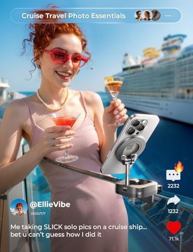 LISEN Airplane Travel Essentials for Women Men Phone Holder for Desk MagSafe Phone Travel Size Accessories Airplane Gadgets Men Long Flight Cruise Must Haves Spring Break Essentials 2026 Easter Gifts - Image 3