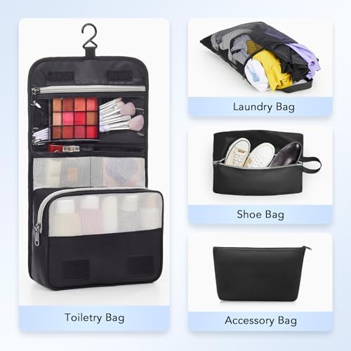 10 Set Compression Packing Cubes for Travel Essentials,Compressible Expandable Packing Cubes for Suitcase,OlarHike Luggage Organizer Bags for Travel,Handy Helper for Organizing Clothes(Black) - Image 5