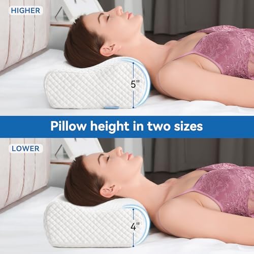 AM AEROMAX Travel Contour Memory Foam Pillow, Cervical Pillow for Neck Pain Relief, Neck Orthopedic Sleeping Pillows for Side, Back and Stomach Sleepers. - Image 2