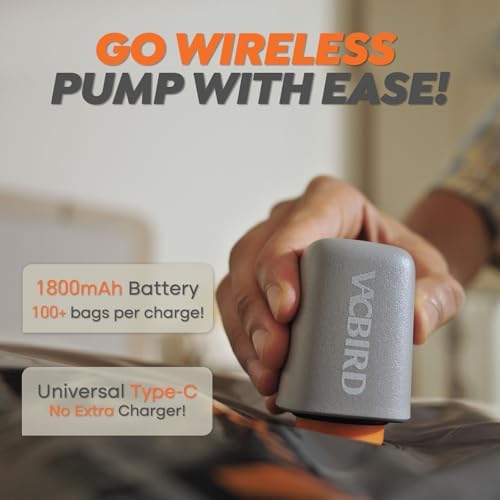 Rechargeable Wireless Pump Travel Storage Bags Set - Portable Space Saver Bags for Travel & Home - Vacuum Compression Packing Seal for Clothes, Blankets, Seasonal Storage 15 Combo set - Image 2