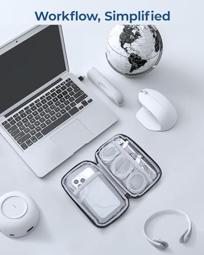 BAGSMART Electronics Organizer Travel Case, Cable Charger Cord Tech Organizer Pouch for Phone Charger Accessories, Black - Image 5