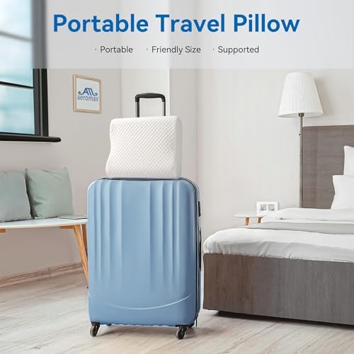 AM AEROMAX Travel Contour Memory Foam Pillow, Cervical Pillow for Neck Pain Relief, Neck Orthopedic Sleeping Pillows for Side, Back and Stomach Sleepers. - Image 4