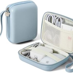 Charger Case for Macbook, Portable Tech Electronic Organizer Bag,Travel Storage Pouch for Laptop Accessories, MacBook Power Adapter, Charging Cords, USB Drives, Power Bank (Blue, L)