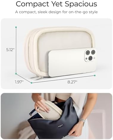 BAGSMART Electronics Organizer Travel Case, Cord Organizer for Women, Travel Cable Bag (Beige) - Image 4