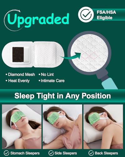 16 Packs Steam Eye Masks for Dry Eyes, Self Heating Warm Compress for Eyes Fatigue & Puffiness Relief, Disposable Heated Eye Mask Travel Essentials, Spa Relaxation Set for Women Christmas, Unscented - Image 2