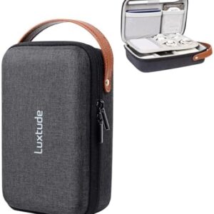 Luxtude Electronic Organizer Travel Case, Portable Tech Organizers, Hard Shell Zipper Case for Electronics, Travel Essentials, Black (External Size 8.5 x 5.9 x 2.5 Inch)