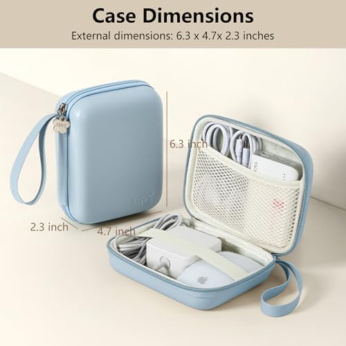 Charger Case for Macbook, Portable Tech Electronic Organizer Bag,Travel Storage Pouch for Laptop Accessories, MacBook Power Adapter, Charging Cords, USB Drives, Power Bank (Blue, L) - Image 2