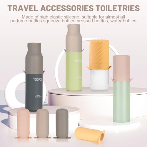 Bottle Covers for Travel, Leak Proofing, Travel Size Container Silicone toiletry sleeves, Leak Locks Travel Accessories for Shampoo Wash Body Bottles and other beauty and personal care(8pcs) - Image 2