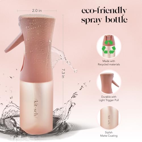 Kitsch Continuous Spray Bottle for Hair – Fine Mist Water Mister & Water Spray Bottle – Recycled Hair Spray Bottle – Spray Bottles for Cleaning, Styling, Plants & More – Terracotta, 150ml - Image 2
