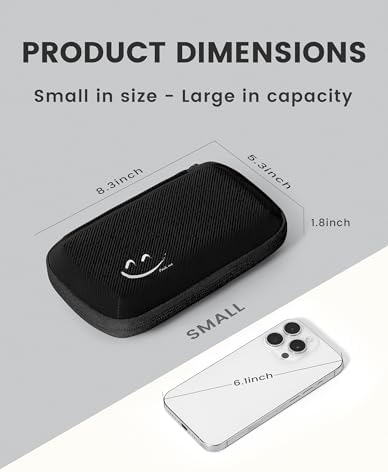 Travelkin Travel Cord Organizer, Small Electronic Organizer Travel Case, Cable Organizer Bag For Cords,Chargers Phone, Sd Card,Usbs (Black) - Image 3