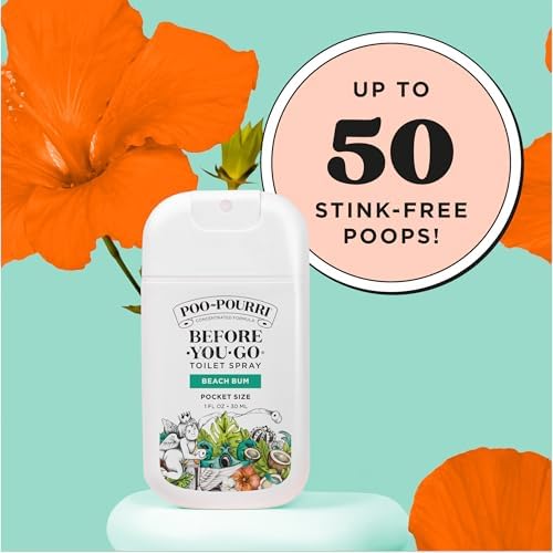 Poo-Pourri Before-You-Go Pocket Toilet Spray, Travel Essentials, Beach Bum, 1 Fl Oz, Up to 50 Uses, On-The-Go Bathroom Odor Deodorizer with Essential Oils, TSA Approved Size, Coconut Orchid Scent - Image 7