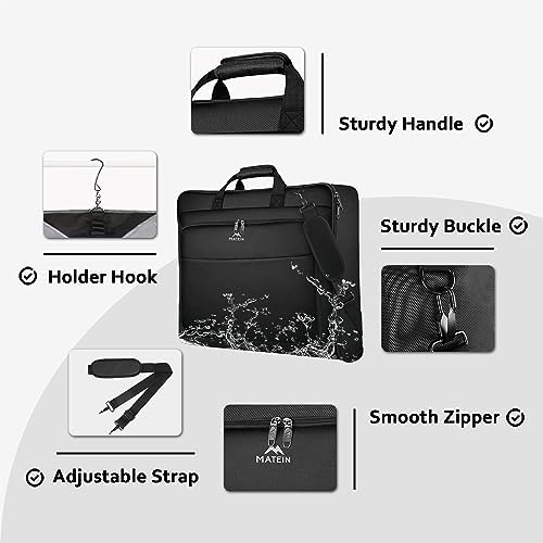 MATEIN Garment Bag for Travel, Large Carry on Garment Bags with Strap for Business, Waterproof Hanging Suit Luggage Bag for Men Women, Wrinkle Free Suitcase Cover for Shirts Dresses Coats, Black - Image 6