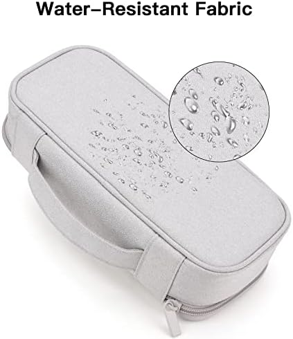 Cord Organizer Travel Case, Portable Tech Organizer Pouch Bag for Cable & Charger, Tech Electronics, Travel Essentials (Light Grey) - Image 5