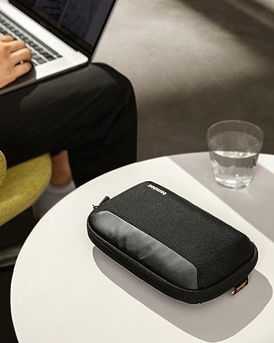 tomtoc Travel Cable Organizer Pouch, Electronics Accessories Organizer Portable Waterproof Double Accessories Carry Case for Cord, Charger, Cables, USB Drive, Black - Image 8