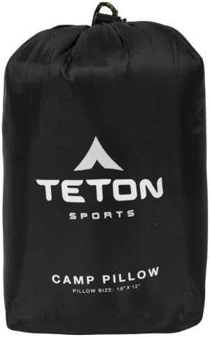 TETON Sports Camp Pillow; Great for Travel, Camping and Backpacking; Washable, Black - Image 7
