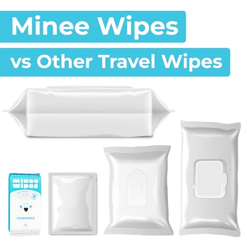 Impossibly Compact Travel Flushable Wipes - 99.5% Water and Aloe - Safe for Sensitive Skin, Hypoallergenic & Unscented - Travel Essentials for Adults, Kids & Baby Care - 8 Pack Total 48 Wipes - Image 4