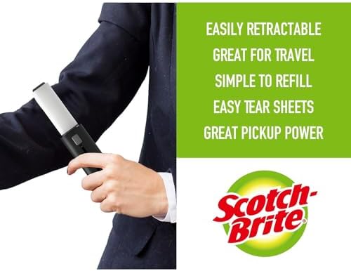 Scotch-Brite Mini Travel Lint Roller, Works Great On Pet Hair, 30 Sheets - Image 6