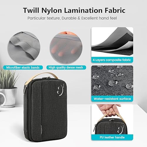 Travelkin Cord Organizer Travel, Electronic Organizer Travel Case, Cable Organizer Bag For Cords,Chargers Phone, Sd Card,Usbs (Black) - Image 5