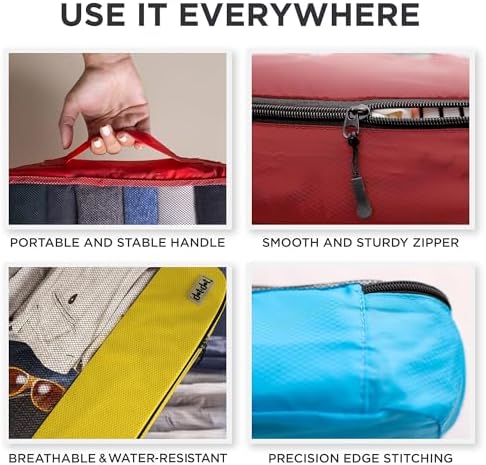 Large Packing Cubes for Travel - 5pc Packing Cubes for Suitcases - Lightweight Luggage Organizer Bags (Non-Compression) - Image 2