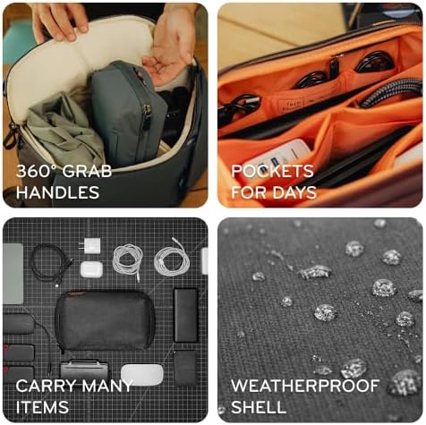Peak Design Tech Pouch, Eclipse, Electronics Organizer for Travel or Everyday Carry, Origami-Style Storage, Cable Pass-Through, Weatherproof Recycled Nylon, Gear Carry Bag for Men and Women - Image 4