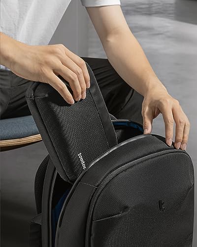 tomtoc Travel Cable Organizer Pouch, Electronics Accessories Organizer Portable Waterproof Double Accessories Carry Case for Cord, Charger, Cables, USB Drive, Black - Image 7