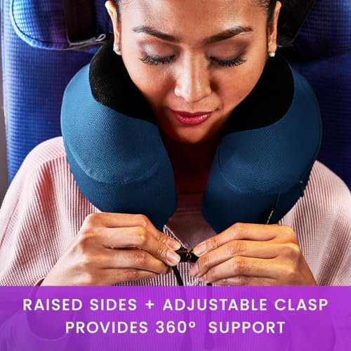 Cabeau Evolution S3 Travel Pillow – Straps to Airplane Seat – Ensures Your Head Won’t Fall Forward – Relax with Plush Memory Foam – Quick-Dry Fabric Keeps You Cool and Dry (Indigo)… - Image 5