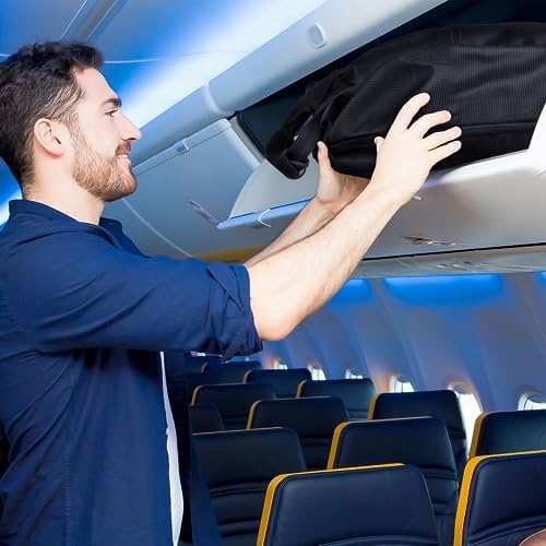 SLEEPING LAMB Heavy Duty Garment Bag for Travel, 43''Waterproof Suit Bag for Men Travel and Foldable Carry On Garment Bag for Hanging Clothes with Large Pocket in Business Trip, Black - Image 8