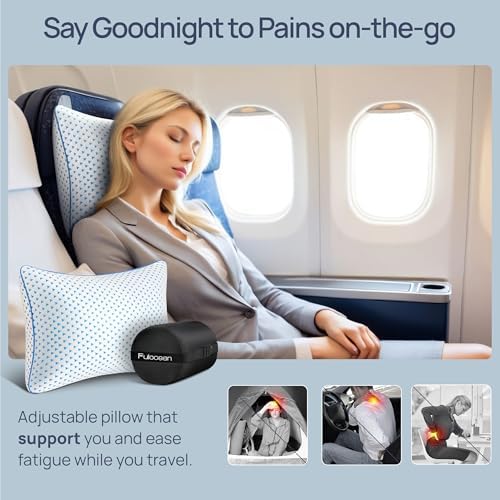 Small Cooling Memory Foam Pillow for Travel & Camping, Compressible Adjustable Pillow for Medium Firm Neck Knee Lumbar Support,Washable, Ideal Sleeping, Car, Airplane, Toddler & Backpacking, Gifts - Image 3