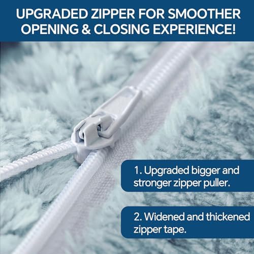 BEDELITE Travel Blanket with Bag, Ultra-Soft Jacquard Fleece Blanket with Luggage Sleeve & Backpack Clip, Airplane Blanket Travel Essentials, Blue - Image 8