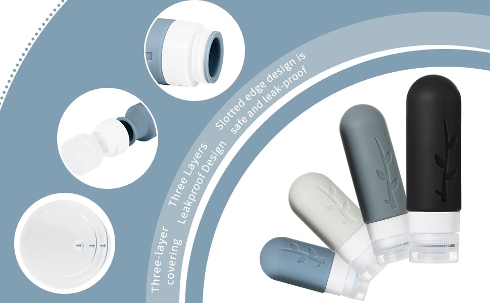 18pack Travel Bottles for Toiletries,TSA Approved Silicone Travel Containers for Toiletries,Leak Proof Refillable Liqus Shampoo And Conditioner travel Essentials toiletry Bottles - Image 5