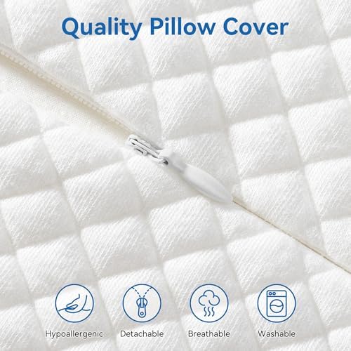 AM AEROMAX Travel Contour Memory Foam Pillow, Cervical Pillow for Neck Pain Relief, Neck Orthopedic Sleeping Pillows for Side, Back and Stomach Sleepers. - Image 5