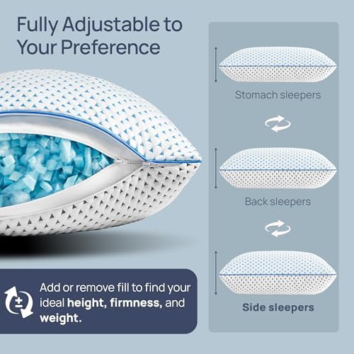 Small Cooling Memory Foam Pillow for Travel & Camping, Compressible Adjustable Pillow for Medium Firm Neck Knee Lumbar Support,Washable, Ideal Sleeping, Car, Airplane, Toddler & Backpacking, Gifts - Image 4