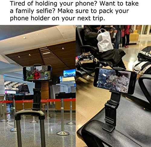 Perilogics Universal in Flight Airplane Phone Holder Mount. Hands Free Viewing with Multi-Directional Dual 360 Degree Rotation. Pocket Size Must Have Airplane Travel Essential Accessory for Flying - Image 5