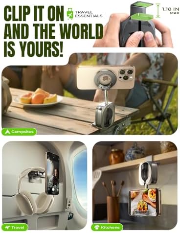 LISEN Airplane Travel Essentials for Women Men Phone Holder for Desk MagSafe Phone Travel Size Accessories Airplane Gadgets Men Long Flight Cruise Must Haves Spring Break Essentials 2026 Easter Gifts - Image 6