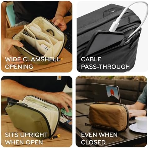 Peak Design Tech Pouch, Eclipse, Electronics Organizer for Travel or Everyday Carry, Origami-Style Storage, Cable Pass-Through, Weatherproof Recycled Nylon, Gear Carry Bag for Men and Women - Image 2