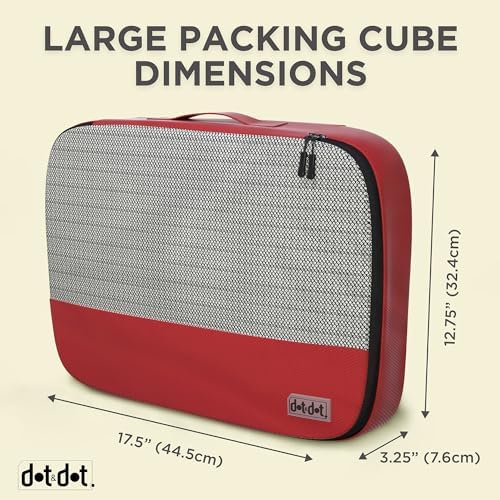 Large Packing Cubes for Travel - 5pc Packing Cubes for Suitcases - Lightweight Luggage Organizer Bags (Non-Compression) - Image 3