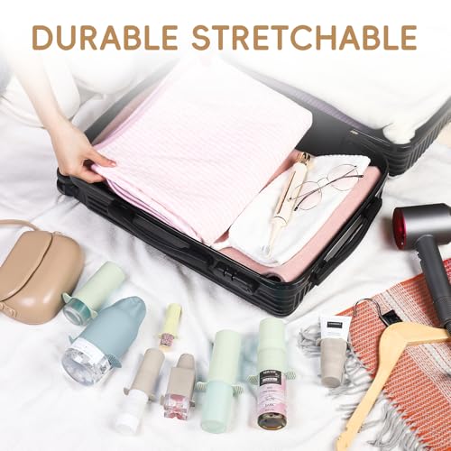 Bottle Covers for Travel, Leak Proof Elastic Sleeves, Travel Size Container Covers, Holiday Essentials for Women, Multiple Sizes Cover Suit for Various liquids Toiletries Bottles (8pcs) - Image 5