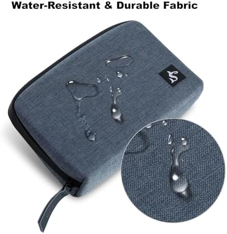 Small Electronics Organizer Travel Case – Slim Travel Cable Pouch for Small Tech Accessories, Cords, Chargers, Earbuds – Lightweight Mini Tech Bag for Backpack, Business, Travel (Blue) - Image 2